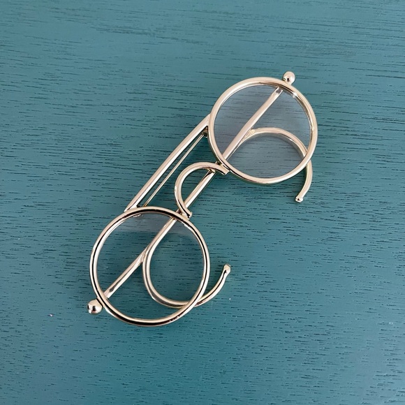 Brooch glasses gold tone - Picture 3 of 6